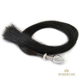 Rosebuds Tailbud M - Luxurious Natural Horse Hair Intimate Accessory Steel Sex Toys